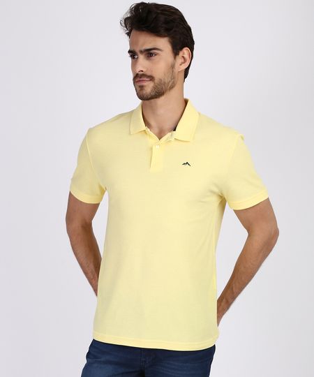 Polo-Masculina-Basica-Comfort-Manga-Curta--Amarela-9449829-Amarelo_1