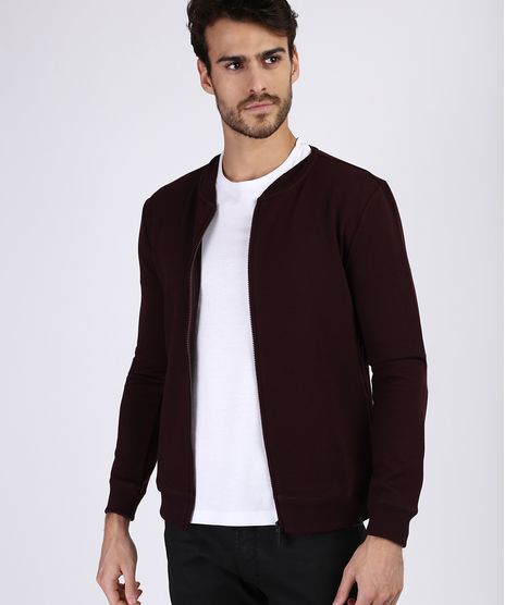 Jaqueta-Masculina-Manga-Longa-com-Ziper-Vinho-9782696-Vinho_1