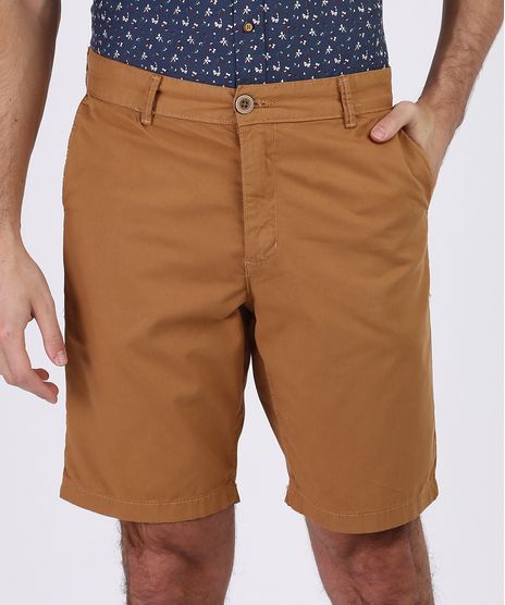 Bermuda-de-Sarja-Masculina-Chino-Reta-Marrom-9943281-Marrom_1