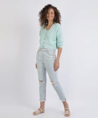 Cardigan-Feminino-em-Trico-Trabalhado-Decote-V-Verde-Claro-9956083-Verde_Claro_3