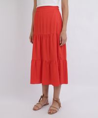 Saia-Feminina-Midi-Com-Babados-Laranja-9958385-Laranja_1