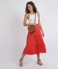 Saia-Feminina-Midi-Com-Babados-Laranja-9958385-Laranja_3