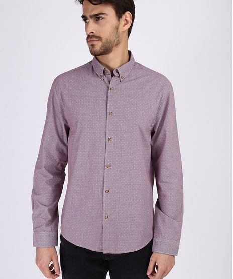 Camisa-Masculina-Mini-Print-Poa-Manga-longa-Roxa-9809549-Roxo_1