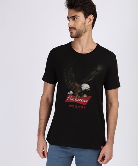 Camiseta-masculina--Budweiser--Manga-Curta-Gola-Careca-Preta-9956769-Preto_1