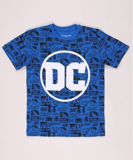 Camiseta-Infantil-DC-Comics-Estampado-Manga-Curta-Azul-9948820-Azul_1