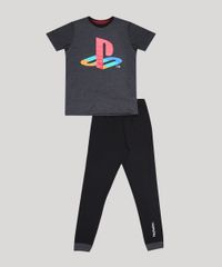 Pijama-Juvenil-Playstation-Manga-Curta-Cinza-Mescla-Escuro-9955512-Cinza_Mescla_Escuro_1