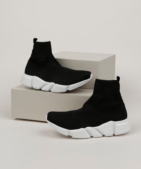 Tenis-Meia-Masculino-Oneself-Knit-Cano-Alto-Preto-9958847-Preto_1 Tenis-Meia-Masculino-Oneself-Knit-Cano-Alto-Preto-9958847-Preto_1