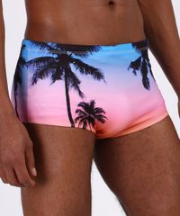 Sunga-Masculina-Tradicional-Estampada-de-Coqueiros--Rosa-9942591-Rosa_3