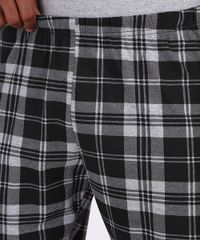Pijama-Masculino-Xadrez-Manga-Curta-Gola-Careca-Cinza-Mescla-9946148-Cinza_Mescla_3