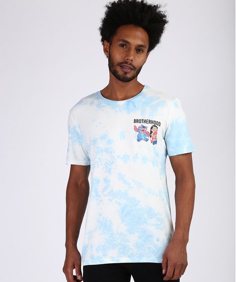 Camiseta-Masculina-Tie-Dye-Lilo-E-Stitch-Manga-Curta-Gola-Careca-Azul-9953426-Azul_1