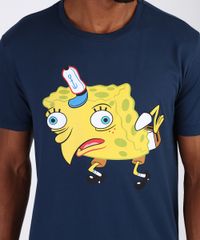 Camiseta-Masculina-Bob-Esponja-Manga-Curta-Gola-Careca-Azul-Escuro-9955433-Azul_Escuro_4