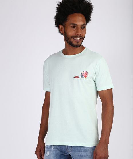Camiseta-Masculina-Bob-Esponja-Manga-Curta-Gola-Careca-Verde-Claro-9955447-Verde_Claro_1