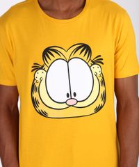 Camiseta-Masculina-Garfield-Manga-Curta-Gola-Careca-Amarela-9956605-Amarelo_4