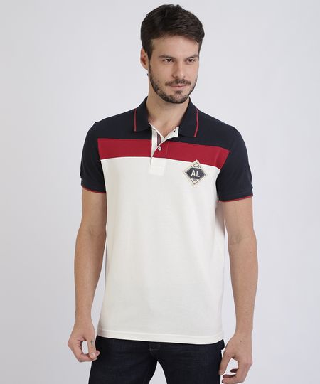 Polo-de-Piquet-Masculina-Tradicional-com-Patch-e-Recortes-Manga-Curta-Branca-9953212-Branco_1
