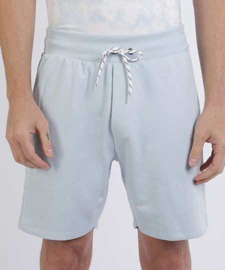 Bermuda-de-Moletom-Reta-Masculina-Com-Bolsos-e-Cordao-Para-Amarrar-Azul-Claro-9954911-Azul_Claro_1 Bermuda-de-Moletom-Reta-Masculina-Com-Bolsos-e-Cordao-Para-Amarrar-Azul-Claro-9954911-Azul_Claro_1