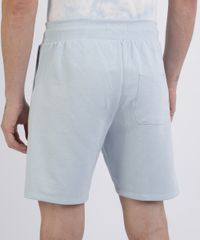 Bermuda-de-Moletom-Reta-Masculina-Com-Bolsos-e-Cordao-Para-Amarrar-Azul-Claro-9954911-Azul_Claro_4