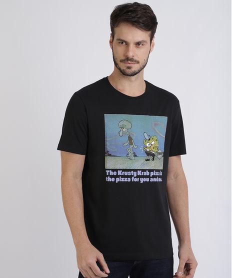 Camiseta-Masculina-Bob-Esponja-Manga-Curta-Gola-Careca-Preta-9955431-Preto_1