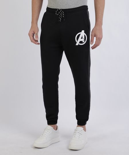 Calca-de-Moletom-Masculina-Relaxed-Os-Vingadores-com-Faixa-Lateral-Preta-9957502-Preto_1 Calca-de-Moletom-Masculina-Relaxed-Os-Vingadores-com-Faixa-Lateral-Preta-9957502-Preto_1