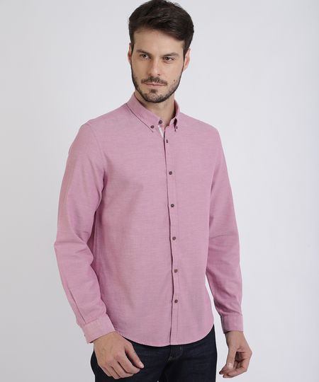 Camisa-Masculina-Comfort-Manga-Longa-Rosa-Escuro-9523389-Rosa_Escuro_1