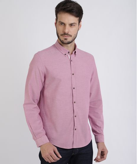 Camisa-Masculina-Comfort-Manga-Longa-Rosa-Escuro-9523389-Rosa_Escuro_1