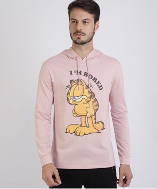 Camiseta-Masculina-Garfield-com-Capuz-Manga-Longa-Rosa-Claro-9953216-Rosa_Claro_1