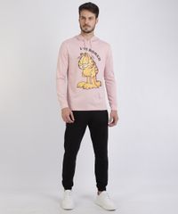 Camiseta-Masculina-Garfield-com-Capuz-Manga-Longa-Rosa-Claro-9953216-Rosa_Claro_3