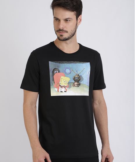 Camiseta-Masculina-Bob-Esponja-Manga-Curta-Gola-Careca-Preta-9955430-Preto_1