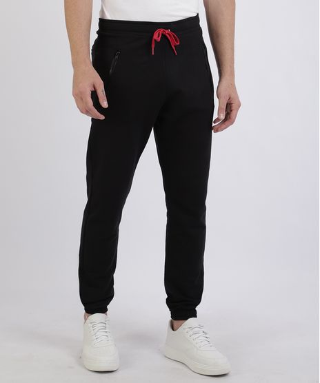 Calca-de-Moletom-Masculina--Relaxed-com-Cordao-Contrastante-Preta-9957500-Preto_1