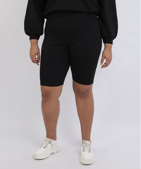 Bermuda-Feminina-Mindset-Plus-Size-Ciclista-Cintura-Alta--Preta-9957367-Preto_1