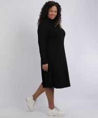 Vestido-Feminino-Mindset-Plus-Size-Midi-Manga-Longa-Gola-Alta-Preto-9957647-Preto_3