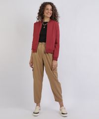 Jaqueta-Feminina-Bomber-com-Ziper-Laranja-Escuro-9821369-Laranja_Escuro_3