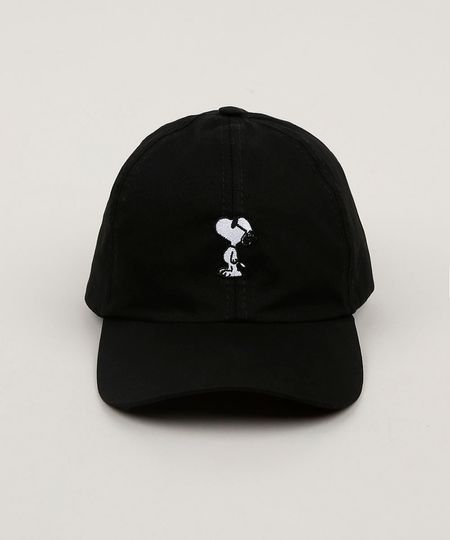 Bone-Masculino-Snoopy-Aba-Curva-Preto-9946707-Preto_1