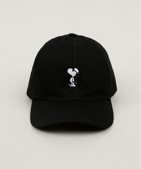Bone-Masculino-Snoopy-Aba-Curva-Preto-9946707-Preto_1