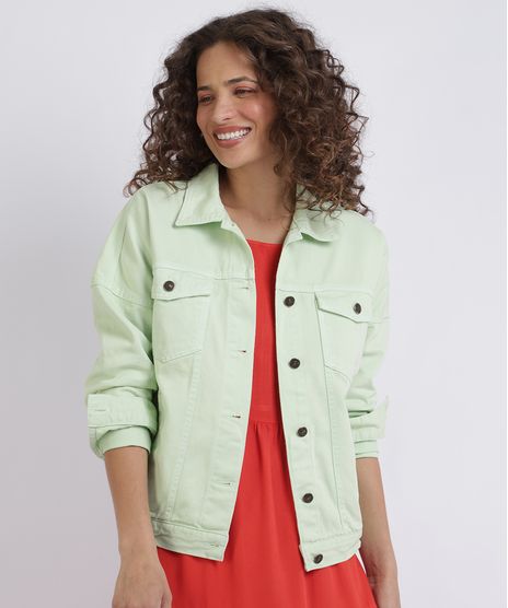 Jaqueta-de-Sarja-Feminina-com-Bolos-e-Botoes-Barra-com-Elastico-Verde-Claro-9955959-Verde_Claro_1