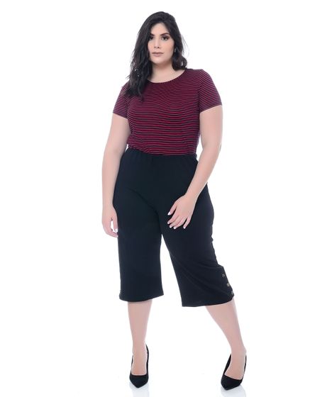 calça plus size pantacourt
