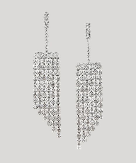 Brinco-Feminino-Mindset-Longo-com-Tiras-de-Strass-Prateado-9935142-Prateado_1