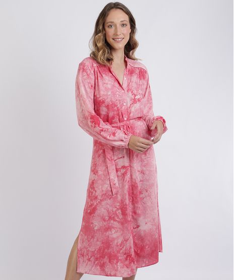 Vestido-Feminino-Mindset-Chemise-Midi-Estampado-Tie-Dye-Manga-Longa-com-Botoes-e-Fenda-Pink-9955878-Pink_1