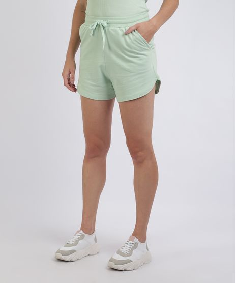 Short-de-Moletom-Feminino-Mindset-Cos-com-Cadarco-e-Bolsos-Verde-Claro-9958842-Verde_Claro_1