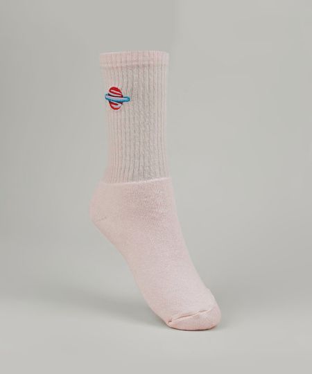 Meia-Feminina-Cano-Alto-com-Bordado-de-Planeta-Rosa-Claro-9954798-Rosa_Claro_1