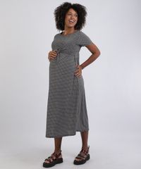 Vestido-Feminino-Gestante-Midi-Estampado-com-No-Manga-Curta-Preto-9955984-Preto_3