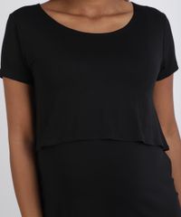 Blusa-Feminina-Gestante-Alongada-com-Sobreposicao-Manga-Curta-Preta-9956007-Preto_4