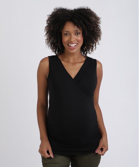 Regata-Feminina-Gestante-Alongada-com-Transpasse-Preta-9956008-Preto_1