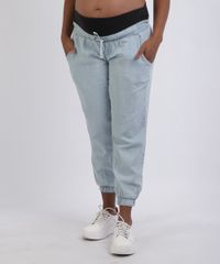 Calca-Jeans-Feminina-Gestante-Jogger-Azul-Claro-9957086-Azul_Claro_1
