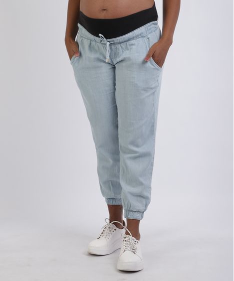 calça jeans feminina para gestante