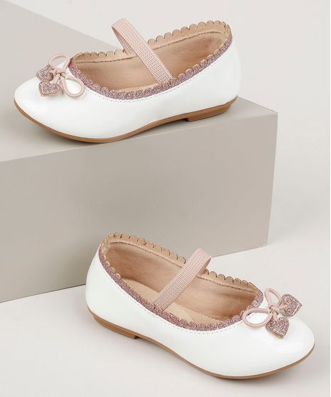 Sapatilha-Infantil-Baby-Club-Bico-Redondo-com-Laco-e-Glitter-Branca-9959206-Branco_1