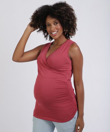 Regata-Feminina-Gestante-Alongada-com-Transpasse-Rosa-Escuro-9956008-Rosa_Escuro_1