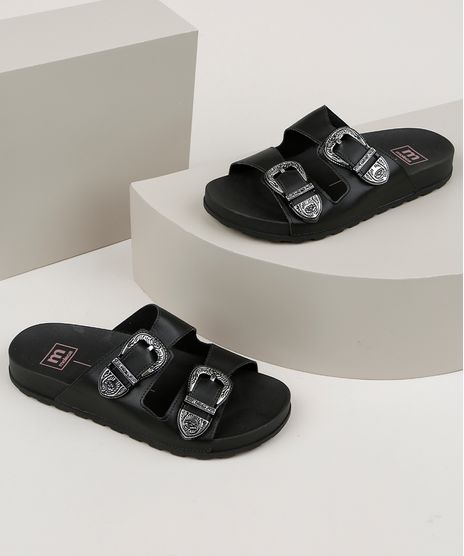Rasteirinha-Feminina-Moleca-Birken-Fivelas-Metalizadas-Preto-9959164-Preto_1