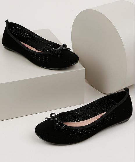 Sapatilha-Feminina-Moleca-Bico-Redondo-com-Micros-Furos-em-Camurca-Preta-9959181-Preto_1