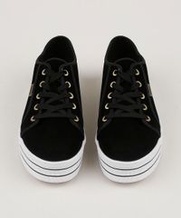 Tenis-em-Camurca-Feminino-Moleca-Flatform-em-Suede-Preto-9959196-Preto_5