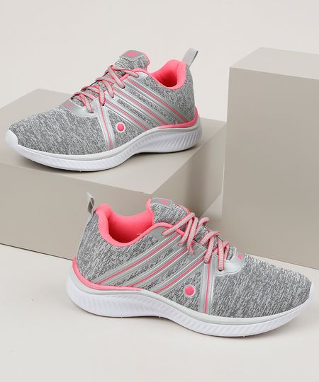 Tenis-Feminino-Esportivo-Ace-com-Recortes-em-Cores-Contrastantes-Cinza-Mescla-9954080-Cinza_Mescla_1